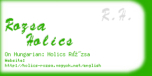 rozsa holics business card